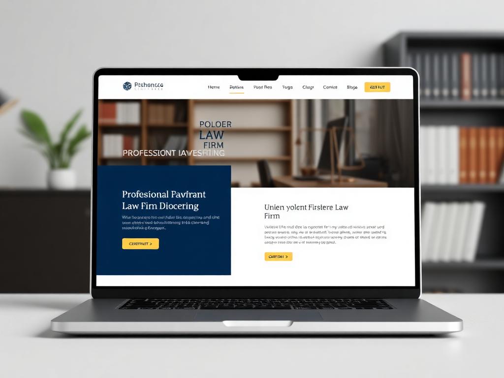 Mockup del sito web per uno studio legale